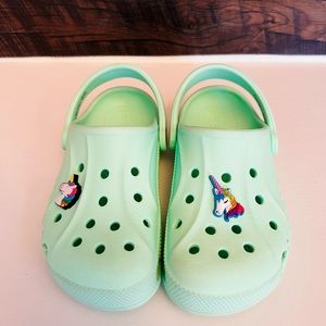 Lime Crocs With Jibbitz